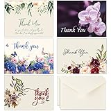 Variety Funeral Sympathy Bereavement Thank You Cards With Envelopes - Message Inside - Set of 25