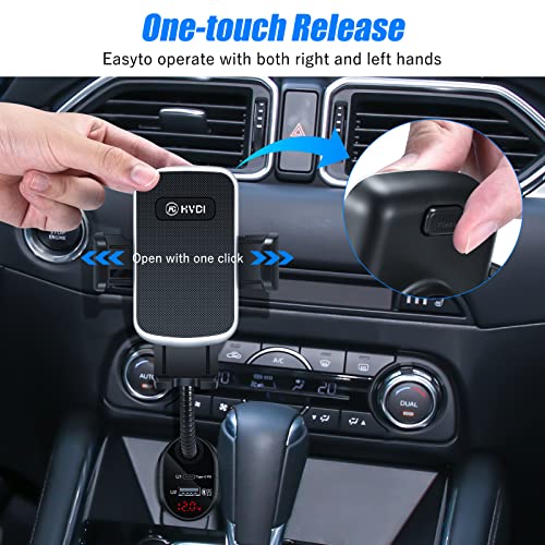 HVDI Car Cigarette Lighter Phone Mount USB C Fast Car Charger Phone Holder,36W Power Delivery