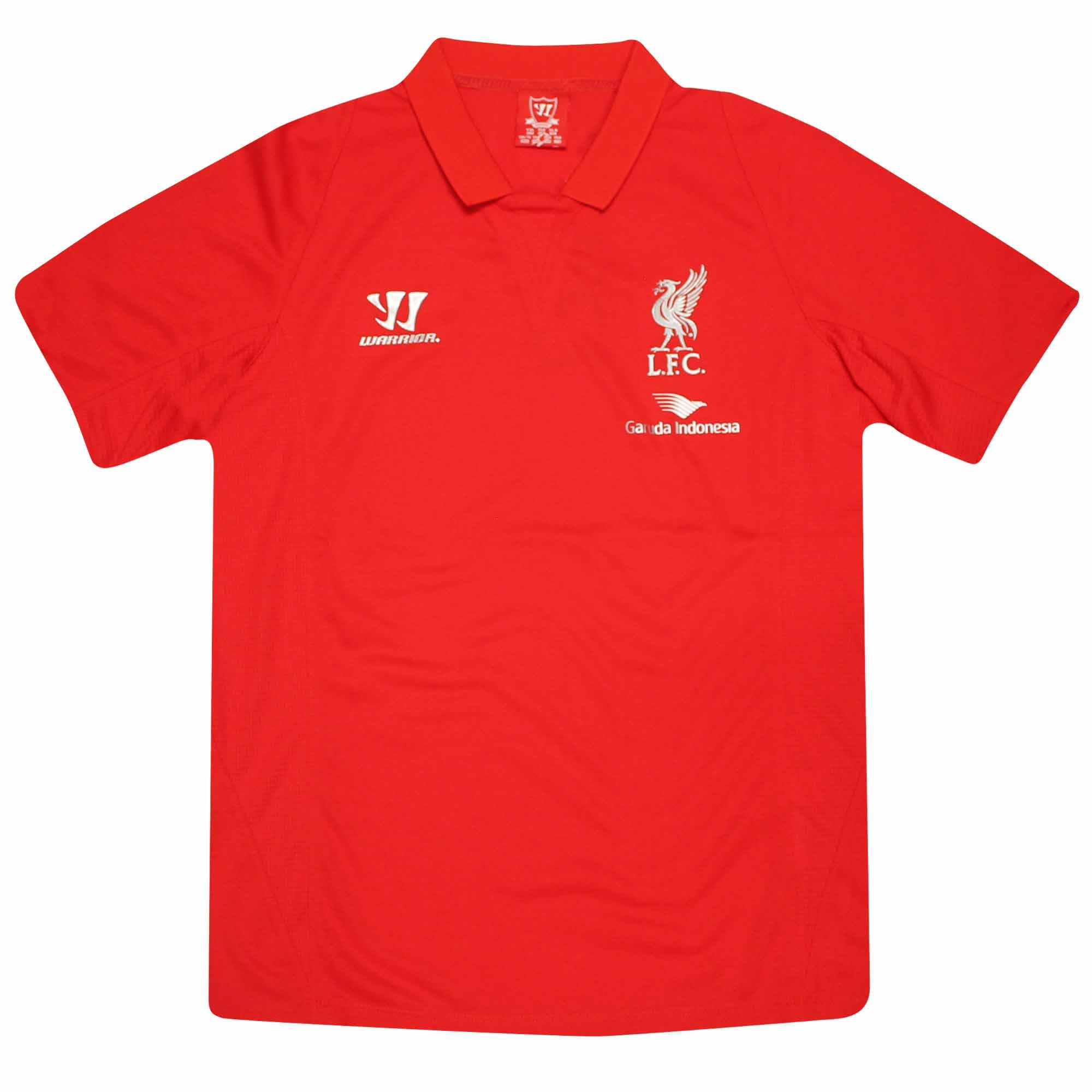 GIFTS 4 ALL Official Kids Liverpool LFC Football Crest Polo Shirt (100% Polyester) (Kids Age 7-8) Red