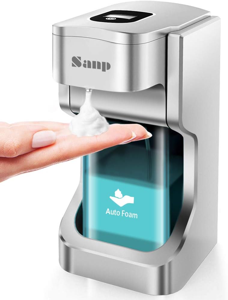 17oz / 500ml Automatic Soap Dispenser -Touchless Infrared Sensor Battery Operated Electric Automatic Soap Dispenser with Adjustable Soap Dispensing Volume Control Touch Button.（Foam）