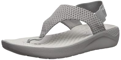 crocs Damen Literide Mesh Flip W Peeptoe Sandalen