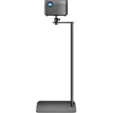 HIBORI Projector Stand 360&deg; Swivel Fixed Height L-Shaped Hidden Floor Stand Compatible with XGIMI, Nebula, Dangbei, or Any Projectors with 1/4 Thread Mount