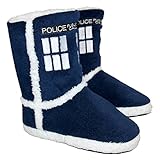 Doctor Who TARDIS Hard Bottom Slipper Boots