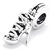 BELLA FASCINI High Heel Stiletto Shoe Charm Bead - Strappy Laces - 925 Silver - Fits European Bracelets
