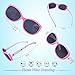 RIVBOS RBK006 Rubber Flexible Kids Polarized Sunglasses Age 3-10 (Pink Heart)