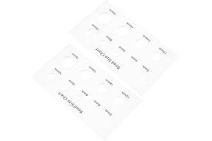 Healifty 2pcs Acrylic Bead Measuring Tool 2-18mm �C Bead Size Chart Board and Gem Sizing Template for Jewelry