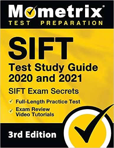 Sift Test Study Guide 2020 And 2021 Sift Exam Secrets Full Length Practice Test Exam Review Video Tutorials 3rd Edition Mometrix Test Prep 9781516713059 Amazon Com Books