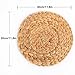 kilofly Natural Water Hyacinth Weave Placemat Round Braided Rattan Tablemats 11.8 inch x 2pc