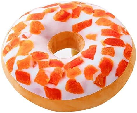 Quadruple Time Doughnut Donut Music Stuffed Cushion Super Size Filling Pillow Plush Toy (S, Fruit Cake)
