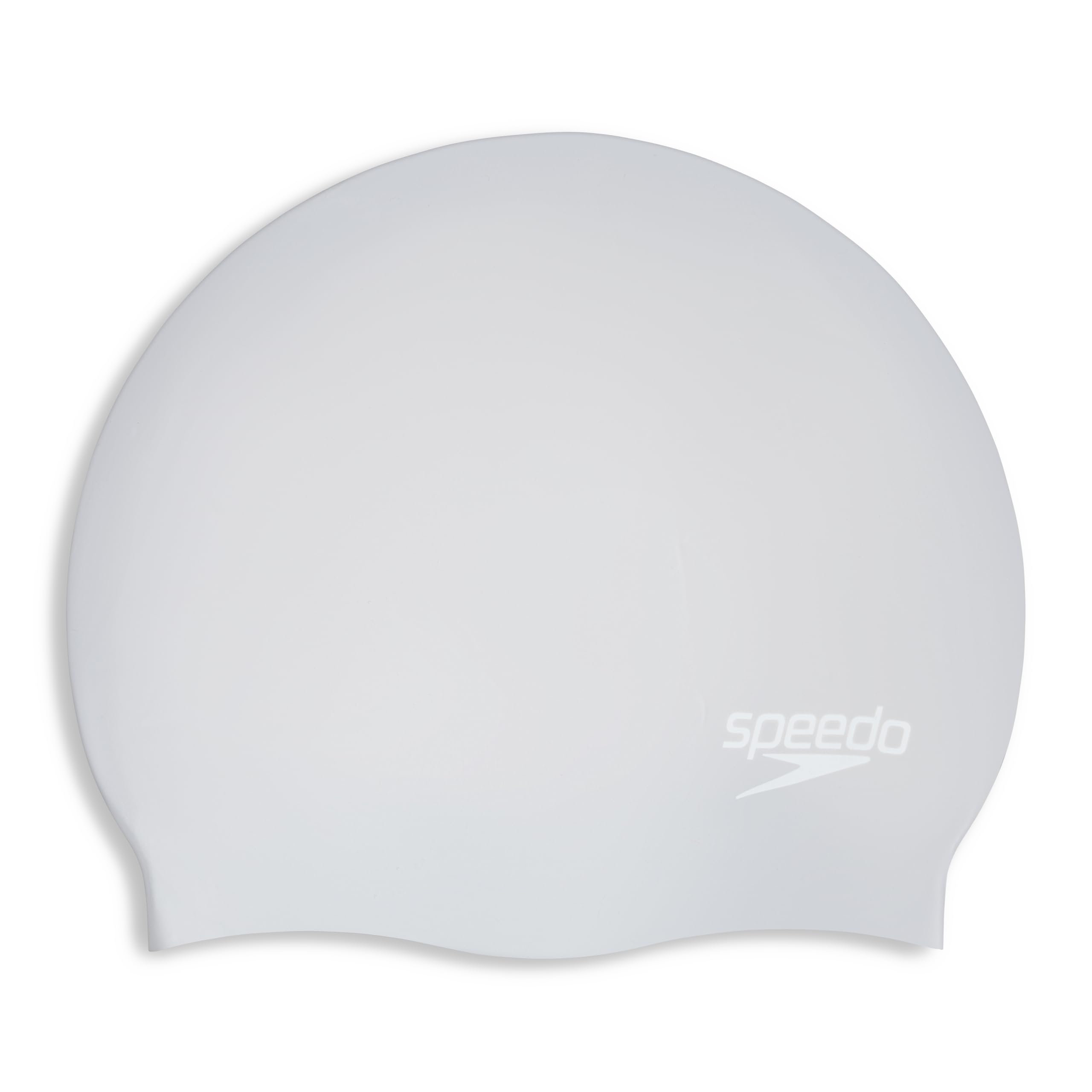 Speedo Unisex-Adult Long Hair Cap | Swim Cap | Snag Free | Easy-On Training Aids, Silver, One Size