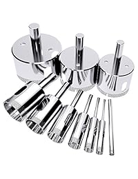 Brocas de diamante Blendx: Brocas huecas de acero inoxidable para vidrio y azulejos. Sierras para vidrio, cerámica, porcelana, baldosas cerámicas, paquete de 10.