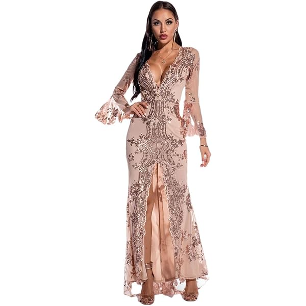 Dress the Population Women's Umalina Sequin, Maxi, Fit and Flare,  Sweetheart Neck Dress, Lavender/Multi, Small at Amazon Women's Clothing  store