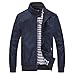 Nantersan Mens Casual Jacket Outdoor Sportswear Windbreaker Lightweight Bomber Jackets and Coats,Medium,Jk025 Navy
