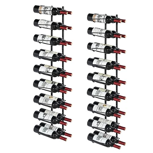 JKsmart 32 Bottle Wall Mounted Wine Rack,Adjustable and Separable Metal