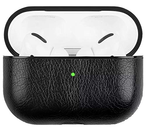 StyleDesign Case Compatible with AirPods Pro, PU Leather, Black