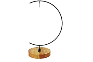 YY YEARCHY Awesomes Terrarium Ornament Display Stand Metal Stand Air Plant Stand Flower Pot Stand Holder Iron Pothook Stand for Hanging Glass Terrarium Globe Ball (1, Black)