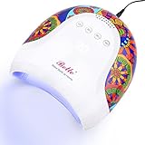 Belle 48W UV LED Nail Lamp, Tribal Print Nail Dryer Lamp with Touch Sensor and 4 Timers for Gel Polish