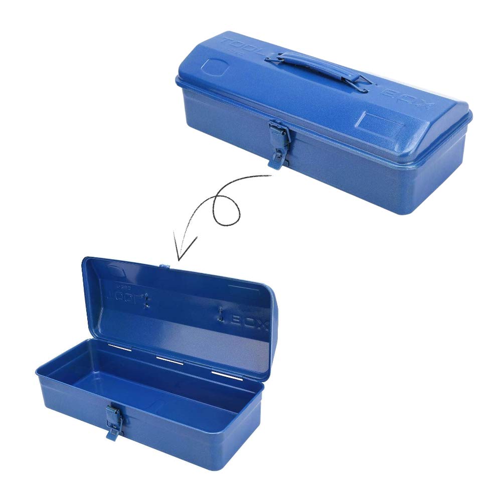 Portable Toolbox, Thickened Iron Storage Toolbox Organizer with Metal Latch, Multifunction Storage Box Container Holder (37 * 16 * 11（350）)