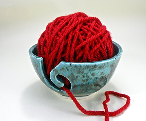 Large Pottery Yarn Bowl Knitting Bowl Crochet Bowl Lead free Glaze