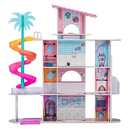 LOL Surprise OMG House of Surprises New Real Wood Dollhouse with 85