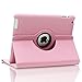 AiSMei Case for 9.7-Inch iPad 5th (2017)/ iPad 6th (2018)/ iPad Air (2015), Rotating Protective Case Cover w/Auto Wake/Sleep Function,Pink