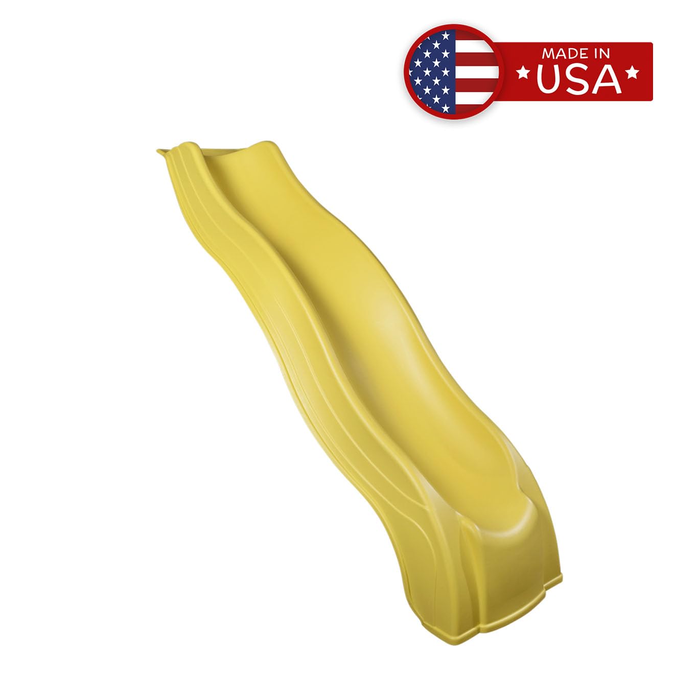 Swing-N-Slide WS 8201 Apex Wave 8 Foot Long Slide for 4' Swing Set Decks, Yellow