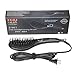 MHU Pro Ionic Hair Straightening Brush Anti-scald Hair Straightener Ceramic Hair Straightening Brush and Comb Temperature Lock & Auto Shut off LED Display 2.65m Cable,Black
