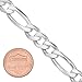 Men's 9.8mm Real 925 Sterling Silver Figaro Link Bracelet, 7