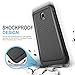 TJS Phone Case Compatible with Samsung Galaxy J7 2018/J7 Refine/J7 Star/J7 Eon/J7 TOP/J7 Aero/J7 Crown/J7 Aura,[Full Coverage Tempered Glass Screen Protector] Carbon Fiber TPU Inner Layer (Black)