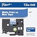 Brother Genuine P-Touch TZE-545 Tape, 3/4" (0.7") Standard Laminated P-Touch Tape, White on Blue, For Indoor or Outdoor Use, Water-Resistant, 26.2 ft (8 m), Single-Pack