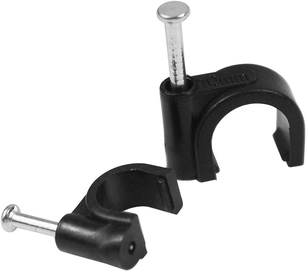 Wire Cable Clips Home Cable Management Clamps 6mm 7mm 8mm 10mm U-Clip and Screw Assortment of 400 pcs Black - Image 4