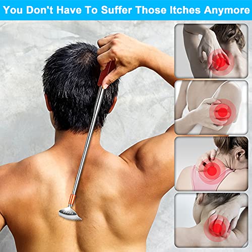 Azymi Back Scratcher Long Extendable, Stainless Steel Back Scratcher