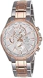 Casio Edifice Mens Analog Business Rose Gold Ion Plated Watch EFR-304SG-7A
