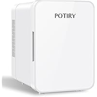 Mini Fridge, Potiry 4L/6can AC/DC Portable Thermoelectric Cooler and Warmer Mini Fridge for Bedroom Car Home Travel Mini…