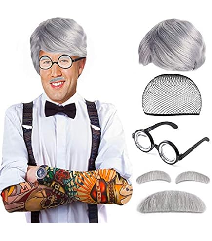 Amazon.com: Rubies Old Man Gray Wig for Adults, Men's No Size : Clothing,  Shoes & Jewelry