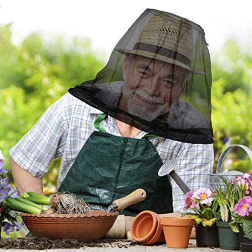 Mosquito Head Net Face Netting - 4 Pack Bug Face Netting Bucket Insect Repellent Fly Screen Protection Netting, Hiking, Traveling, Fishing Beekeeping and Gardening Protection - Thumbnail 5