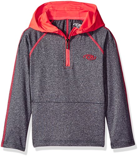 CB Sports Little Boys' Raglan Sleeve Performance Pullover Hoodie, Navy Cationic/Coral, 5/6