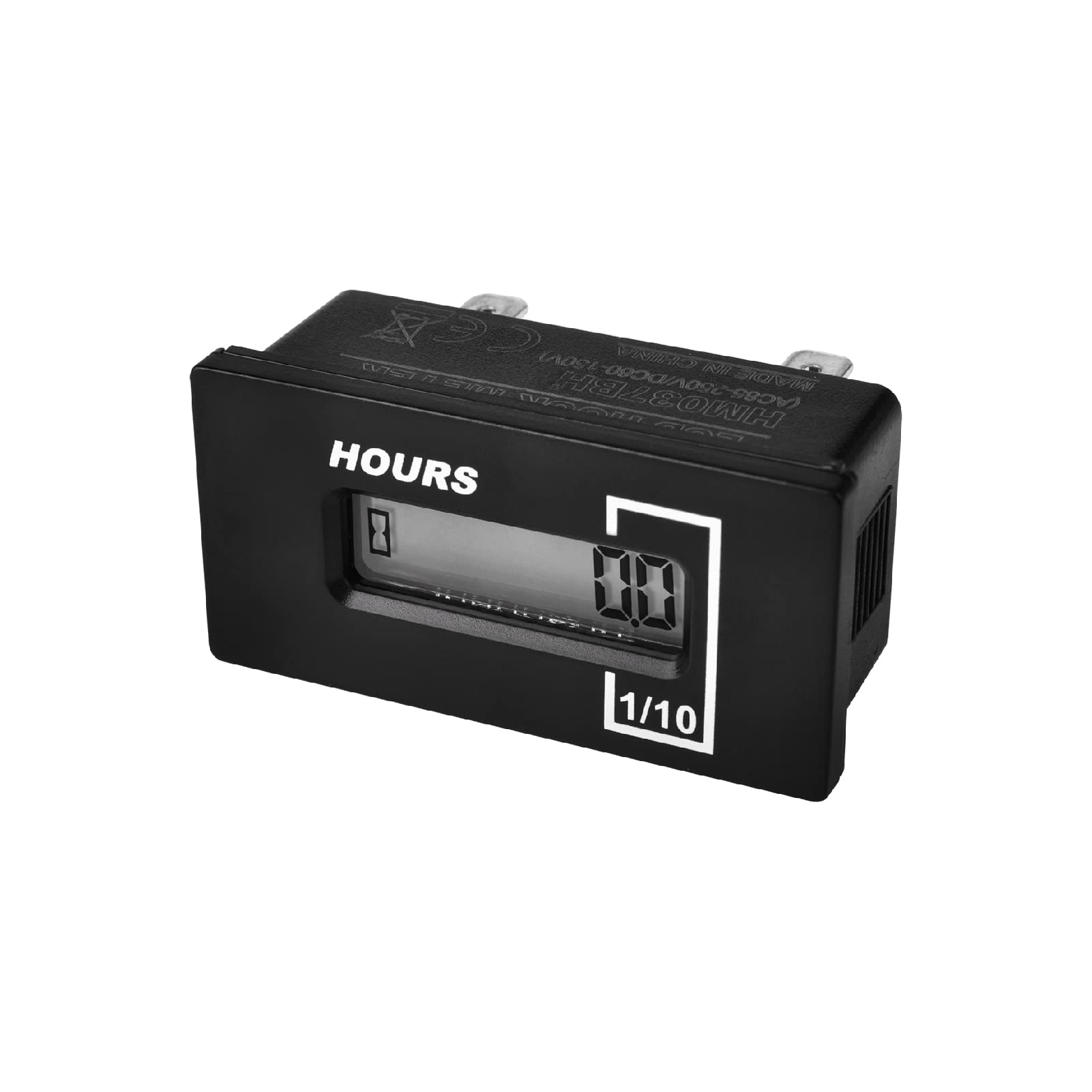 Yooreal Digital AC/DC Hour Meter,Resettable Hours for Generator Air Compressor Solar Heater Well Pump Boiler Oil Burner(AC85-250V, DC60-150V)