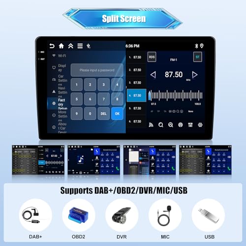 Android 15, 4G+64G GOHHDL Car Radio for Renault Traffic 3 2014-2021 / Opel Vivaro B 2014-2018 with Carplay Android Auto, 9 Inch Car Radio with GPS WiFi Bluetooth FM/RDS EQ SWC Camera & Mic