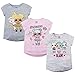 L.O.L Surprise! Girls T-Shirt Set - 3 Pack of LOL Surprise Tees - Lil Outrageous Littles T-Shirts (Small-6/6X)