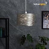 MiniSun Moroccan Style Silver Chrome Ceiling Pendant Shade 300mm view 5