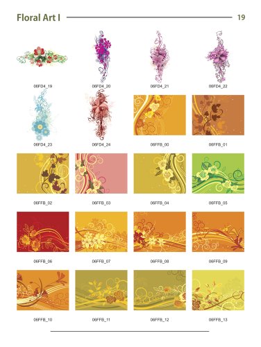 image for Clipart deSIGN USA Floral Backgrounds-Vector Art Images-Grunge Floral 