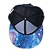 TOPTIE Unisex Snapback Hat/Flat Bill Baseball Cap, with Space Galaxy Printed-Colorful