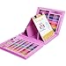 KIDDYCOLOR 172-Piece Deluxe Art Set for Kids with Plastic Case Pink Light, Great Gift for Kids
