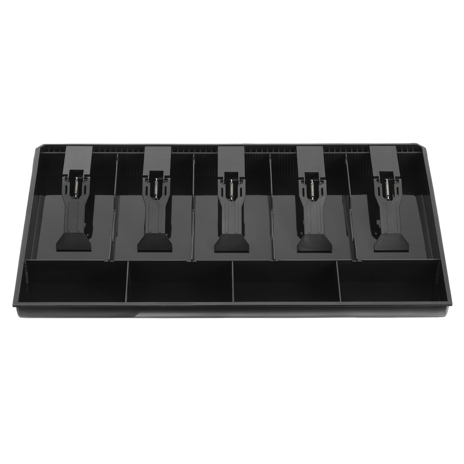 PATIKIL Cash Register Drawer Insert Tray, Removable 5 Bill / 4 Coin, 16" Money Tray Organizer for Cash with Plastic Clip for Businesses, Registers, and Classroom