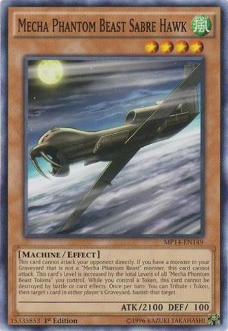 Yu-Gi-Oh! - Mecha Phantom Beast Sabre Hawk (MP14-EN149) - Mega Pack 2014 - 1st Edition - Common