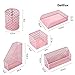 Delifox Office Suppliers 5 Piece Desktop Organizer Set Desk Accessories - Letter Tray, Mail Sorter, Sticky Note Holder, Pen Cup and Magazine Holder, Light Pink