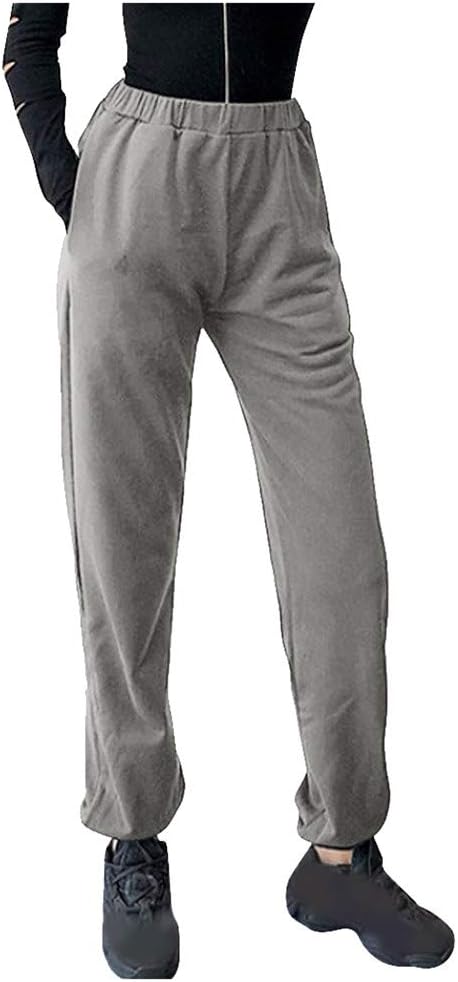 Womens Ankle Joggers Sweatpants,Girl's Casual Lightweight Drawstring Trousers Tapered Athletic Sport Cargo Pants
