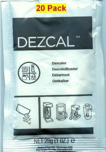 Urnex Dezcal Activated Scale Remover Powder, 28g (1 oz.), 20 Pack