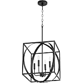 Quorum International 4-LT Cube/Sphere Pendant - Noir - 8150-4-69, Bronze/Dark